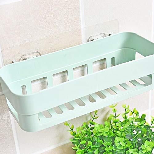 Product Cover JEEJEX Plastic Inter Design Bathroom Kitchen Organize Shelf Rack Shower Corner Caddy Basket with Sticker No Driling Required (1pc) (Assorted Color)