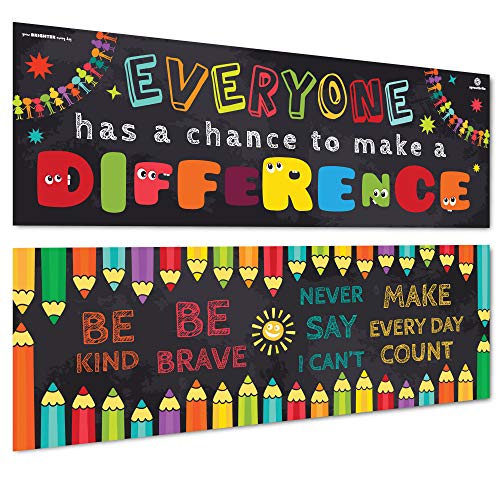 Product Cover Sproutbrite Classroom Banner and Posters for Decorations - Educational, Motivational and Inspirational Growth Mindset for Teacher and Students
