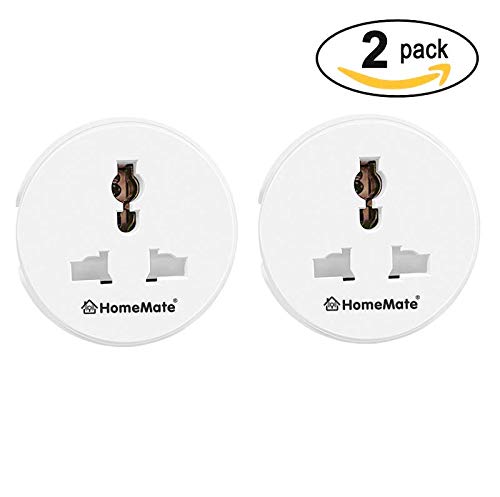 Product Cover HomeMate® WiFi Mini Smart Plug Socket (Pack of 2) | No Hub Required | Works with Amazon Alexa, Google Home and IFTTT | 10A - 2200W