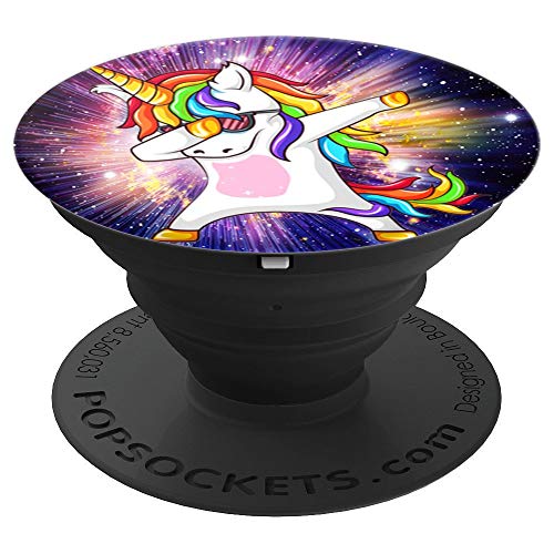 Product Cover Phenomenal Space Background unicorn cute Dabbing Unicorn PopSockets Grip and Stand for Phones and Tablets
