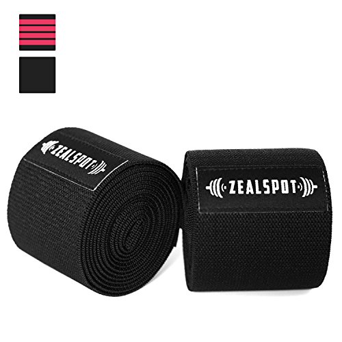 Product Cover Zealspot Knee Wraps(Pair) Compression & Elastic Support for Cross Training,WODs,Gym, Workout,Weightlifting,Fitness & Powerlifting - Best Knee Straps for Squats -for Men & Women- 72