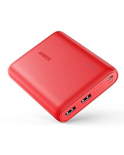 Product Cover Anker PowerCore 13000, Compact 13000mAh 2-Port Ultra-Portable Phone Charger Power Bank with PowerIQ and VoltageBoost Technology for iPhone, iPad, Samsung Galaxy (Red)