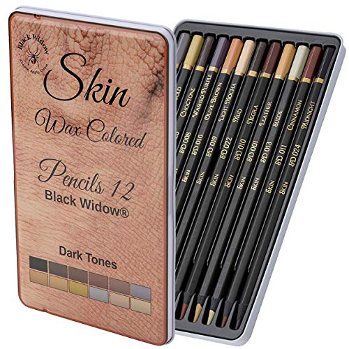 Product Cover Dark Tone Skin Colored Pencils for Adults - Color Pencils for Portraits and Skintone Artists - Now With Light Fast Ratings