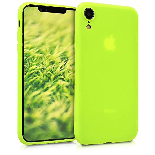 Product Cover kwmobile TPU Silicone Case for Apple iPhone XR - Soft Flexible Shock Absorbent Protective Phone Cover - Neon Yellow