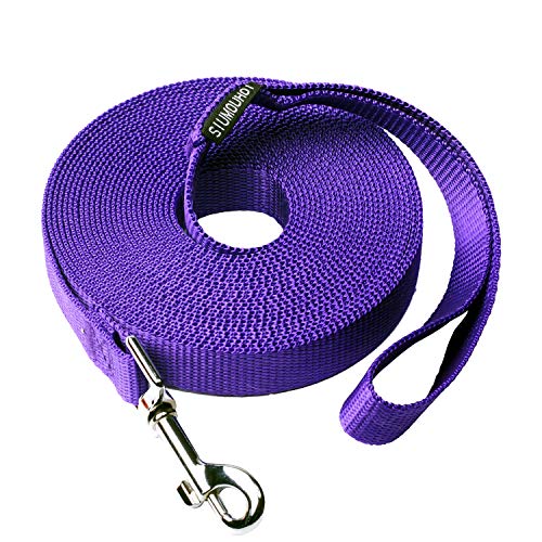Product Cover Siumouhoi Dog/Puppy Subject to Recall Training and Behavior Training Aided Rope-15 ft 20 ft 30 ft 40 ft 50 ft Training Leash, Extended Rope for Training. (20Feet, Purple)