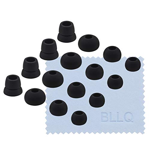 Product Cover BLLQ Black Replacement Earbuds Tips with Storage Box for Beats Powerbeats3 Headphones -Eartips 16PCS 8 Pairs with 4 Size Options for Powerbeats Black pbb16