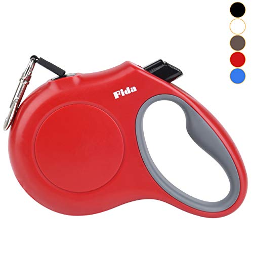 Product Cover Fida Retractable Dog Leash, 16 ft Dog Walking Leash for Small Dogs up to 26lbs, Tangle Free, Red
