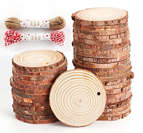 Product Cover Unfinished Wood Slices 50 Pcs 2.4