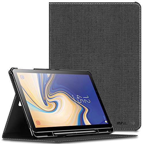 Product Cover Infiland Samsung Galaxy Tab S4 10.5 Case with S Pen Holder (Auto Wake/Sleep) for Samsung Galaxy Tab S4 10.5 Model SM-T830/ T835 2018 Release, Gray