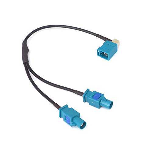 Product Cover FAKRA Z Adapter Fakra Z Female to Y Type 2 X Fakra Z Male Connector Splitter Combiner Cable Pigtail RG174 20CM