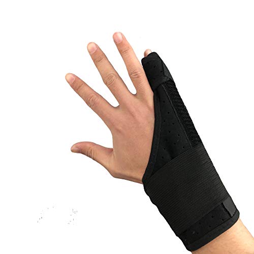 Product Cover Ultrafun Trigger Finger Splint Brace Support Breathable Wrist and Thumb Fracture Finger Stabilizer Brace Sleeves for Pain Relief, Carpal Tunnel Arthritis Tendonitis (Pinky Finger)
