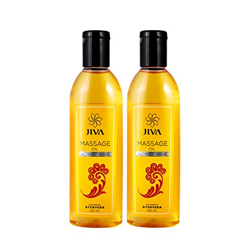 Product Cover Jiva Massage Oil - Enriched with ayurvedic herbs for regular massage, improves skin tone & texture-120 ml (Pack of 2)