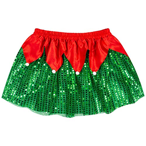 Product Cover Gone For a Run Holiday Running Costume Skirt | Sequined Elf Tutu
