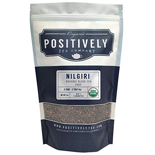 Product Cover Positively Tea Company, Organic Nilgiri FBOP, Black Tea, Loose Leaf, USDA Organic, 1 Pound Bag