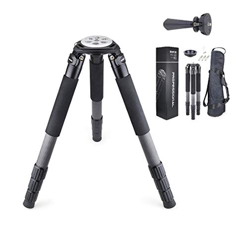 Product Cover Carbon Fiber Tripod INNOREL RT90C Bowl Tripods Professional Heavy Duty Camera Stand with 75mm Bowl Adapter for DSLR Cameras Compatible with Ball Head & Hydraulic Head, 63 inch, 40mm Tube 40kg Load