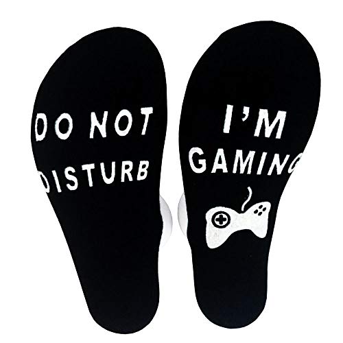 Product Cover Qrupoad Do Not Disturb I'm Gaming Mens Funny Anti Slip Socks - Great Gifts For Game Lovers