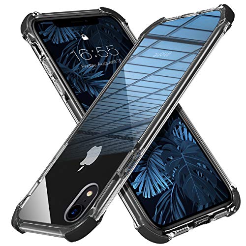 Product Cover MATEPROX iPhone XR Case Clear Anti-Yellow Heavy Duty Bumper Protective Shockproof Case for iPhone XR 6.1''(Black)
