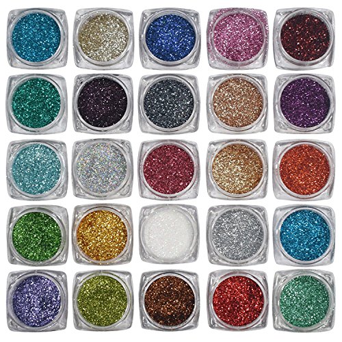 Product Cover Shree Ram Professional Eye Care Thick Shimmer Glitter for Beauty Queen-Pack of 12