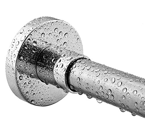 Product Cover BRIOFOX Shower Curtain Rod 42-72 Inches, Never Rust and Non-Fall Down Spring Tension Rod for Bathroom, Polished 304 Stainless Steel
