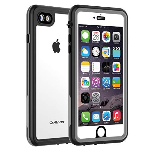 Product Cover CellEver iPhone 7/8 Waterproof Case Shockproof IP68 Certified SandProof Snowproof Full Body Protective Clear Transparent Cover Fits Apple iPhone 7 / iPhone 8 (4.7 Inch) KZ Gray