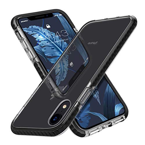 Product Cover MATEPROX iPhone XR Case Clear Thin Slim Anti-Yellow Anti-Slippery Anti-Scratches Cover Shockproof Bumper Case for iPhone XR 6.1''(Black)