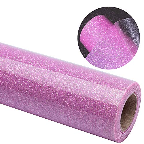 Product Cover Glitter Heat Transfer Vinyl Pink Roll 12