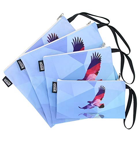Product Cover QOGiR Reusable Snack Bags Sandwich Lunch Bags with Handle(4 Pack) - Dishwasher Safe, BPA-free, Lead-free, Pvc-free (Eagle)