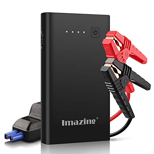 Product Cover Imazing Car Jump Starter 1000A Peak with Type-C Port(Up to 7.0L Gas or 5.5L Diesel Engine), 12V Portable Power Pack Auto Battery Booster with LCD Display Jumper Cables, QC 3.0 and LED Light