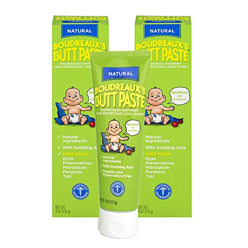 Product Cover Boudreaux's Butt Paste Diaper Rash Ointment, With Natural Aloe, 4 Oz, Pack of 2