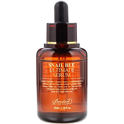 Product Cover BENTON Snail Bee Ultimate Serum 35ml (1.18 fl.oz.) - Snail Secretion Filtrate, Bee Venom, Tea Tree Leaf Water Contained Skin Nourishing & Soothing Facial Serum for Damaged, Acne-Prone Skin