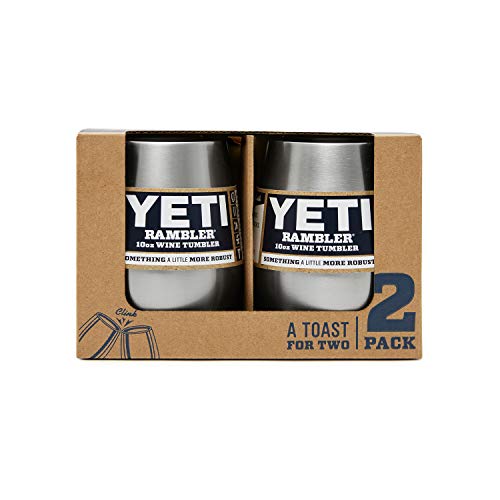 Product Cover YETI Rambler 10 oz Wine Tumbler, Vacuum Insulated, Stainless Steel, 2 Pack, Stainless