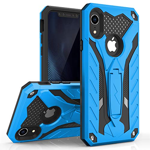 Product Cover Zizo Static Series Compatible with iPhone XR Case Military Grade Drop Tested with Built in Kickstand (Blue/Black)