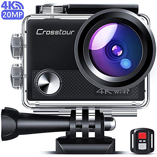 Product Cover Crosstour CT9100 4K 20MP Action Camera with WiFi EIS LDC Remote Control 40M Waterproof Underwater Camcorder with Accessories Kit