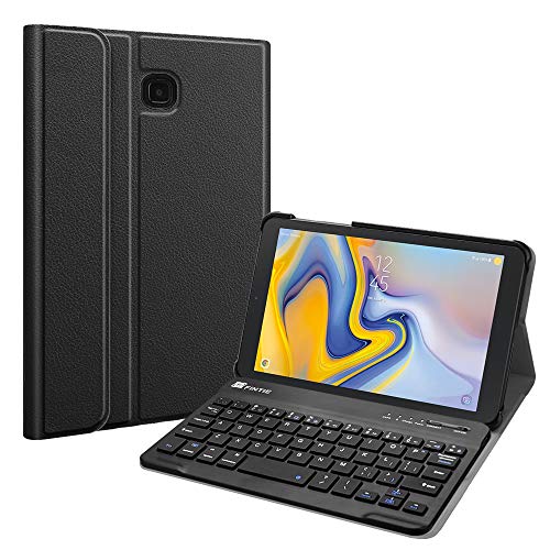 Product Cover Fintie Keyboard Case for Samsung Galaxy Tab A 8.0 2018 Model SM-T387 Verizon/Sprint/T-Mobile/AT&T, Slim Shell Lightweight Stand Cover with Detachable Wireless Bluetooth Keyboard, Black