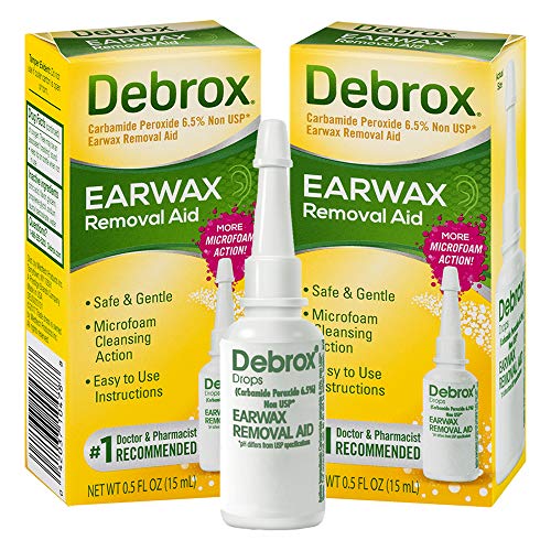 Product Cover Debrox Earwax Removal Aid Drops | Safely and Gently Cleanses Ear | 0.5 FL OZ | 2 Pack