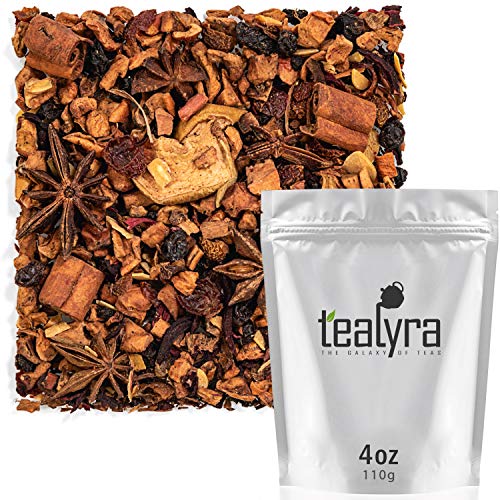 Product Cover Tealyra - Warm Apple Cider - Hibiscus - Aniseed - Cinnamon - Almonds - Herbal Fruity Loose Leaf Tea - Caffeine Free - 112g (4-ounce)