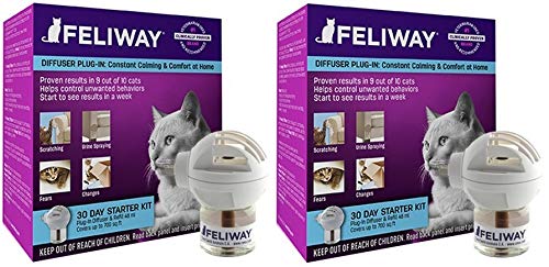 Product Cover Feliway 2 Pack of Plug-in Calming Diffuser Starter Kits for Cats, Contains 1 Diffuser and 1 Refill Per Pack