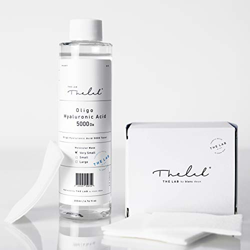 Product Cover Blanc Doux Oligo Hyaluronic Acid 5000 Toner | Korean Hydrating Face Moisturizer for Sensitive Acne Aging Dry Skin 6.76 fl. oz. with Cotton Pads | Hypoallergenic Moisturizing Korean Skin Care K-beauty