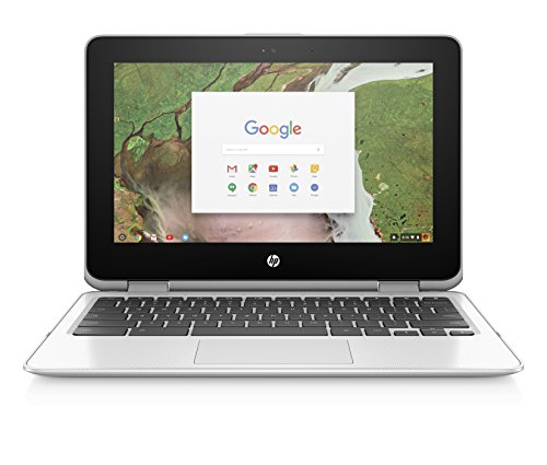 Product Cover HP Chromebook x360 11-inch Laptop with 360-degree Hinge, Intel Celeron N3350 Processor, 4 GB RAM, 64 GB eMMC Storage, Chrome OS (11-ae120nr, Snow White)