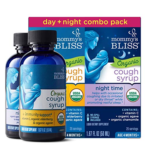 Product Cover Mommy's Bliss - Organic Baby Cough Syrup + Immunity Boost Day/Night Combo Pack - 3.34 FL OZ (1 Bottle Day + 1 Bottle Night)