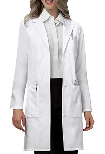 Product Cover VOGRYE Professional Lab Coat for Women Long Sleeve, White, Unisex M