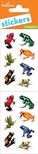 Product Cover Playhouse Rainforest Frogs Pack of Three Perforated Sticker Half-Sheets