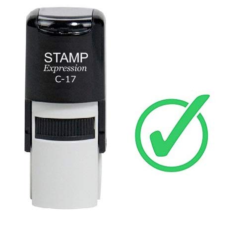Product Cover StampExpression - Check Mark Self Inking Rubber Stamp - Green Ink (A-6758)