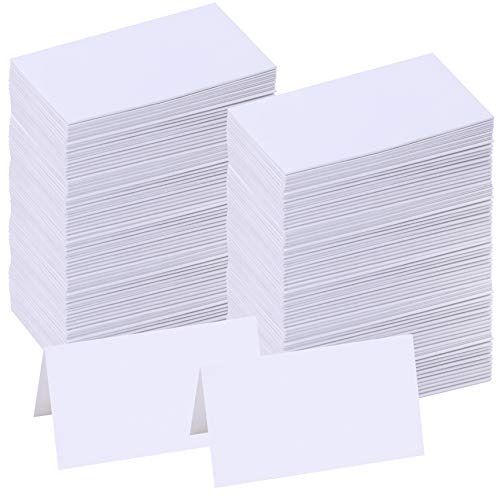 Product Cover Supla 200 Pcs Table Name Place Cards Blank Place Cards White Table Tent Cards Table Name Tags Table Card Seating Cards -3.5