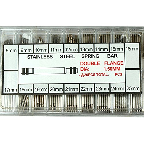 Product Cover 360pcs Professional Watch Band Stainless Steel Link Pins Spring Bars Repair (8-25mm)