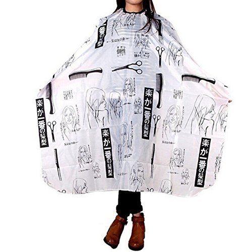 Product Cover Sweet Pea Waterproof Shampoo Cutting Hairdressing Salon Apron Cape (Standard Size, Black and White)