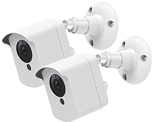 Product Cover Wyze Camera Wall Mount Bracket, Mrount Protective Cover with Security Wall Mount for Wyze Cam V2 V1 and Ismart Spot Camera Indoor Outdoor Use, White (2 Pack)