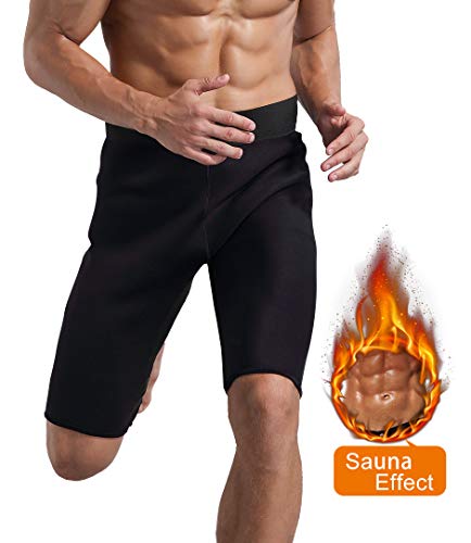 Product Cover Novasoo Men Neoprene Slimming Pants for Weight Loss Hot Thermo Sauna Sweat Capri Fitness Workout Body Shaper Shorts (XXX-Large)