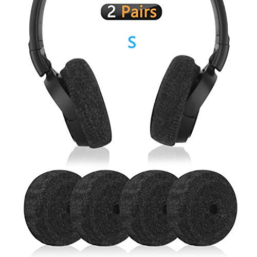 Product Cover Geekria Sweater Earpads Cover for Sony WHCH500, ZX100, ZX110NC, ZX110, ZX300, ZX310AP, Y50BT, Y50BTBL / Stretchable Knit Fabric Earcup Protectors/Fits 1.57-3.14 inches Headphones (Black)