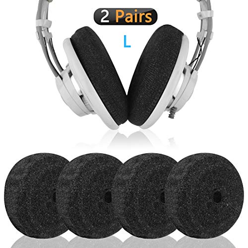 Product Cover Geekria Sweater Earpads Cover for AKG K712, K702, K701, K550, K240, K553, K99, K601, K612Pro Headphones/Stretchable Knit Fabric Earcup Protectors/Fits 3.15-5.51 inches Headset Ear Cushions